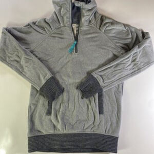 Ivivva Lululemon Girls Gray Quarter Zip Pullover Cheer Athletic Sport 12